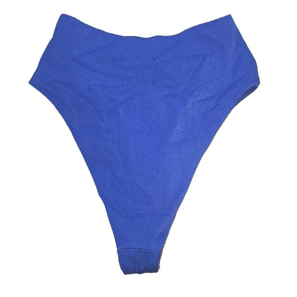 Aerie Blue Swim Bathing Suit Bottom High Cut Cheeky Size Small NEW $34.95